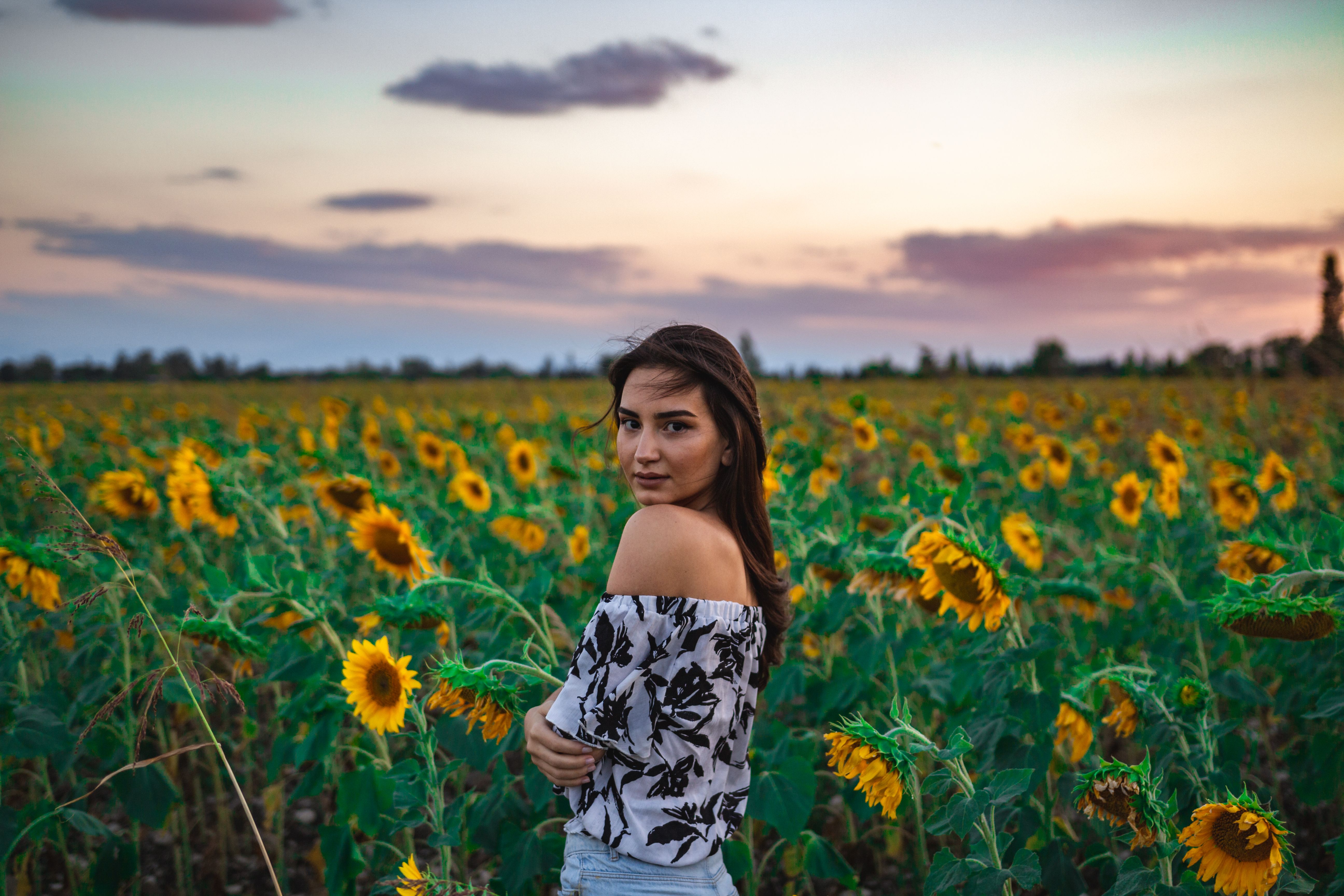 Blusa Ciganinha Floral Verde