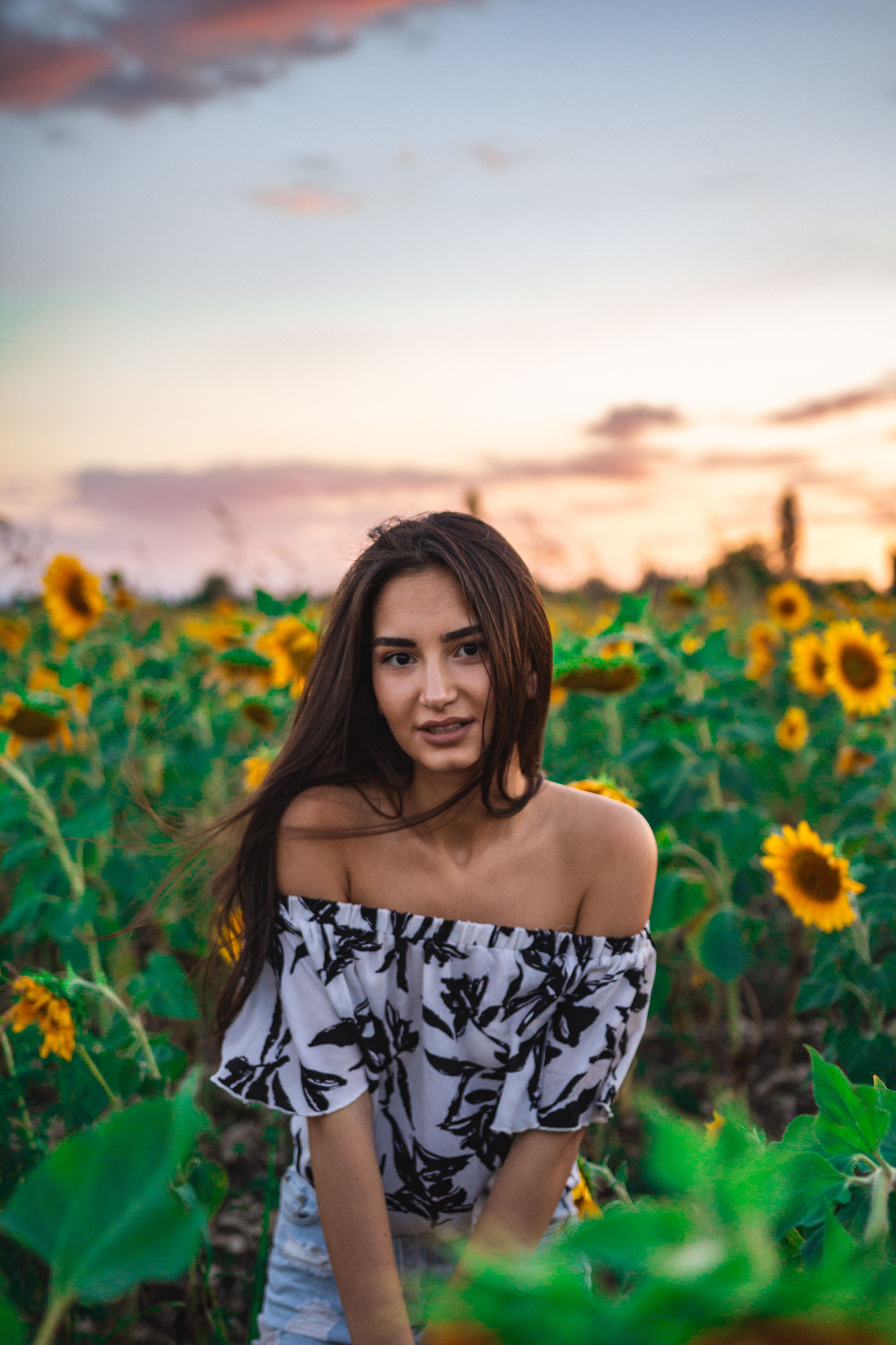 Blusa Ciganinha Floral Verde