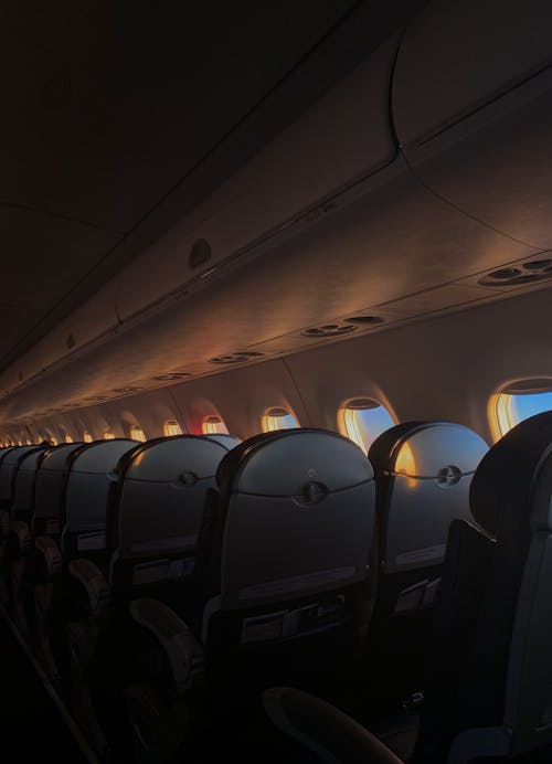 Free Empty Airplane Seats  Stock Photo