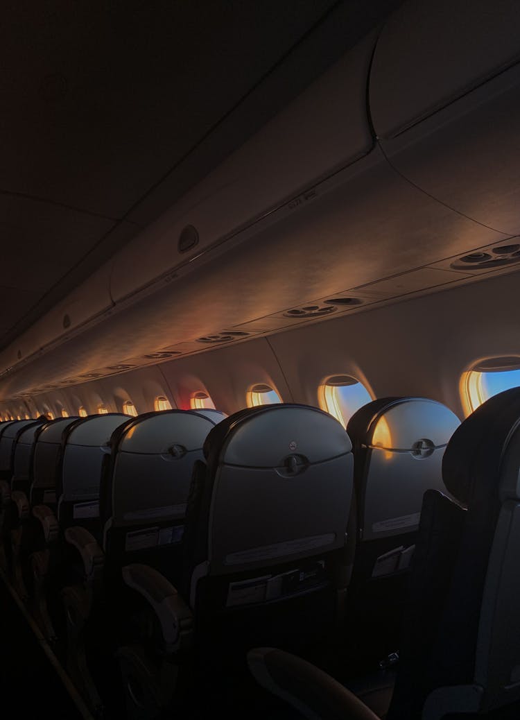 Empty Airplane Seats 