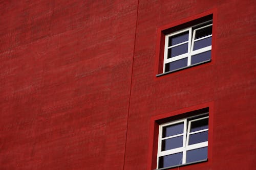 Windows of a Red Building 