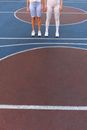 Women standing in sport hall