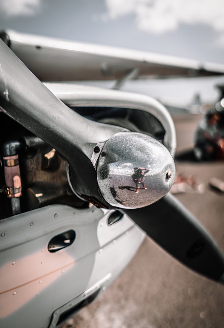 Propeller Of Modern Prop Jet In Aerodrome