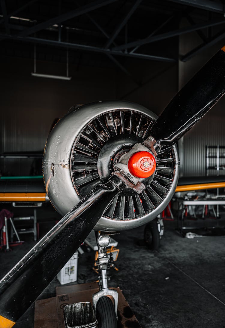 Propeller Engine Jet Placed In Air Shed