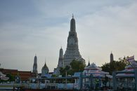 Temple Surrounded by Stupas in Indian City
