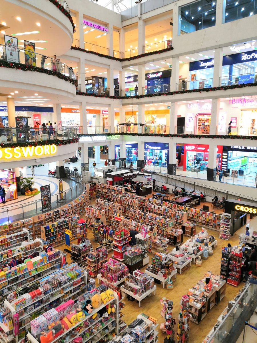 Interior of a shopping mall