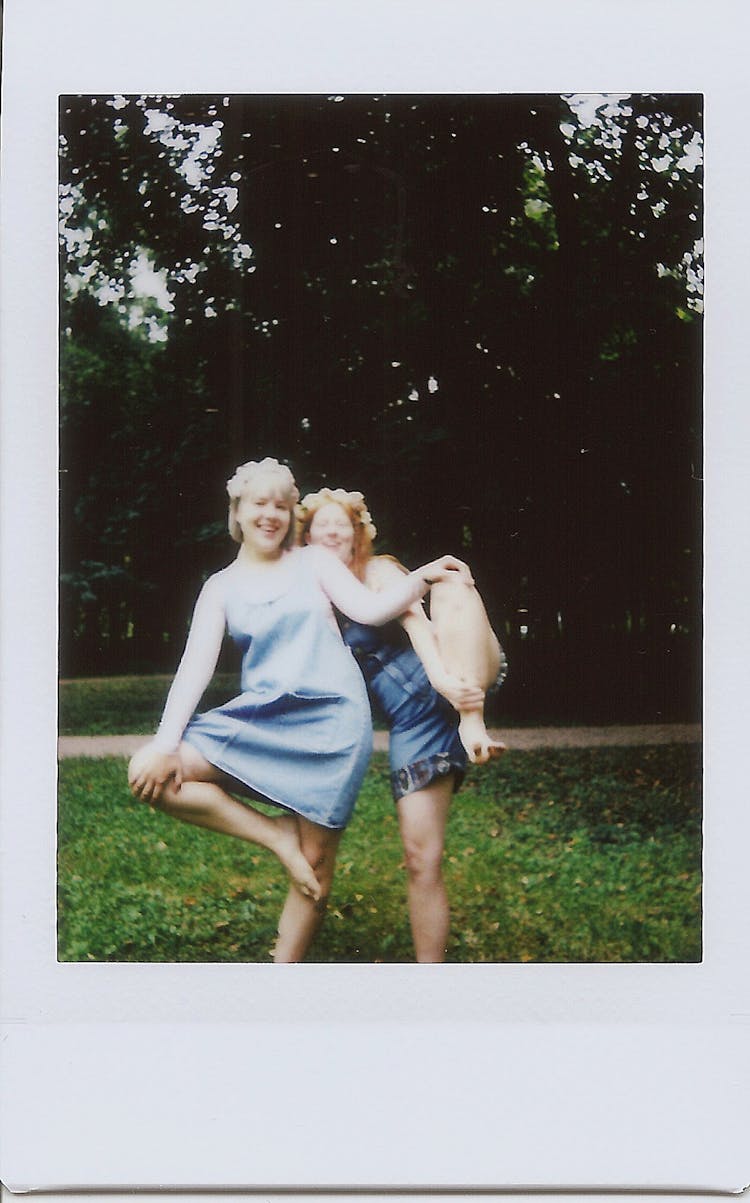 Polaroid Photo Of Two Women 