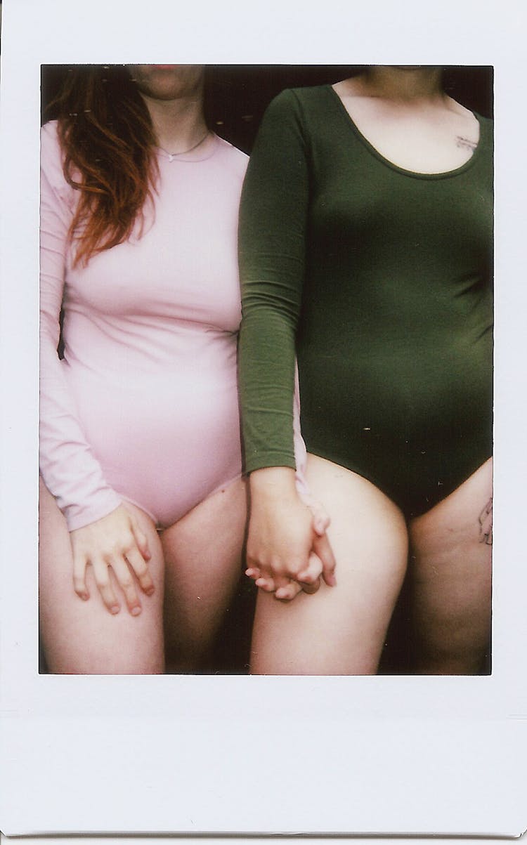 Polaroid Photo Of Women In Swimsuits 