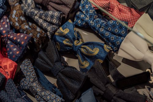 Free A collection of vibrant and patterned bowties showcasing fashion and style. Stock Photo