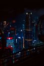 广州城市天际线的夜间景观令人惊叹，其中包含发光的摩天大楼