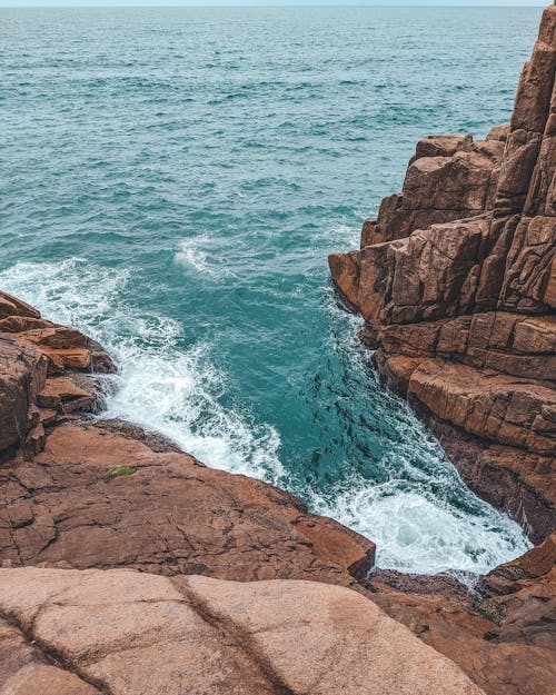 Tiny Bay Surrounded by Rock Formations