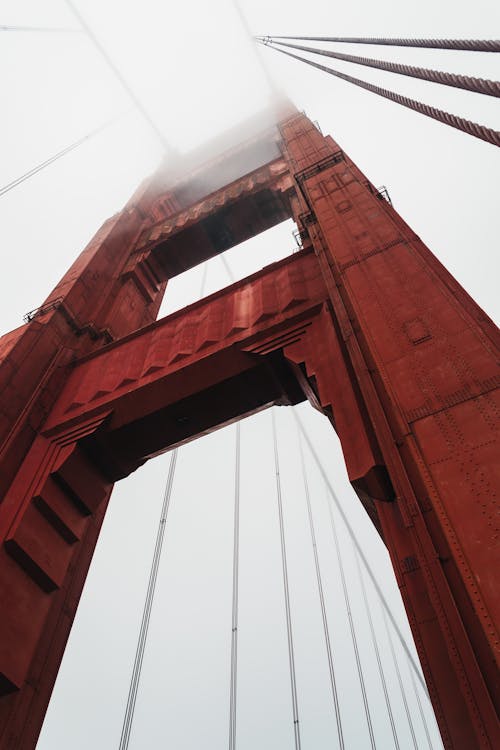 Free Low-Angle Shot of Golden Gate Bridge Stock Photo