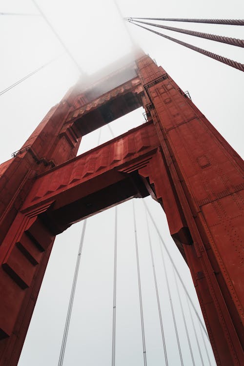 Low-Angle Shot of Golden Gate Bridge