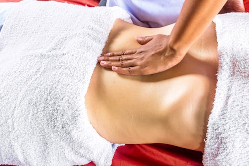 Free Person Getting a Massage Stock Photo