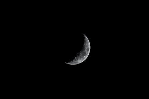 Grayscale Photo of Moon 