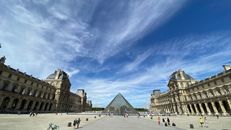 Wide Angle View on the Louvre Museum in Paris 