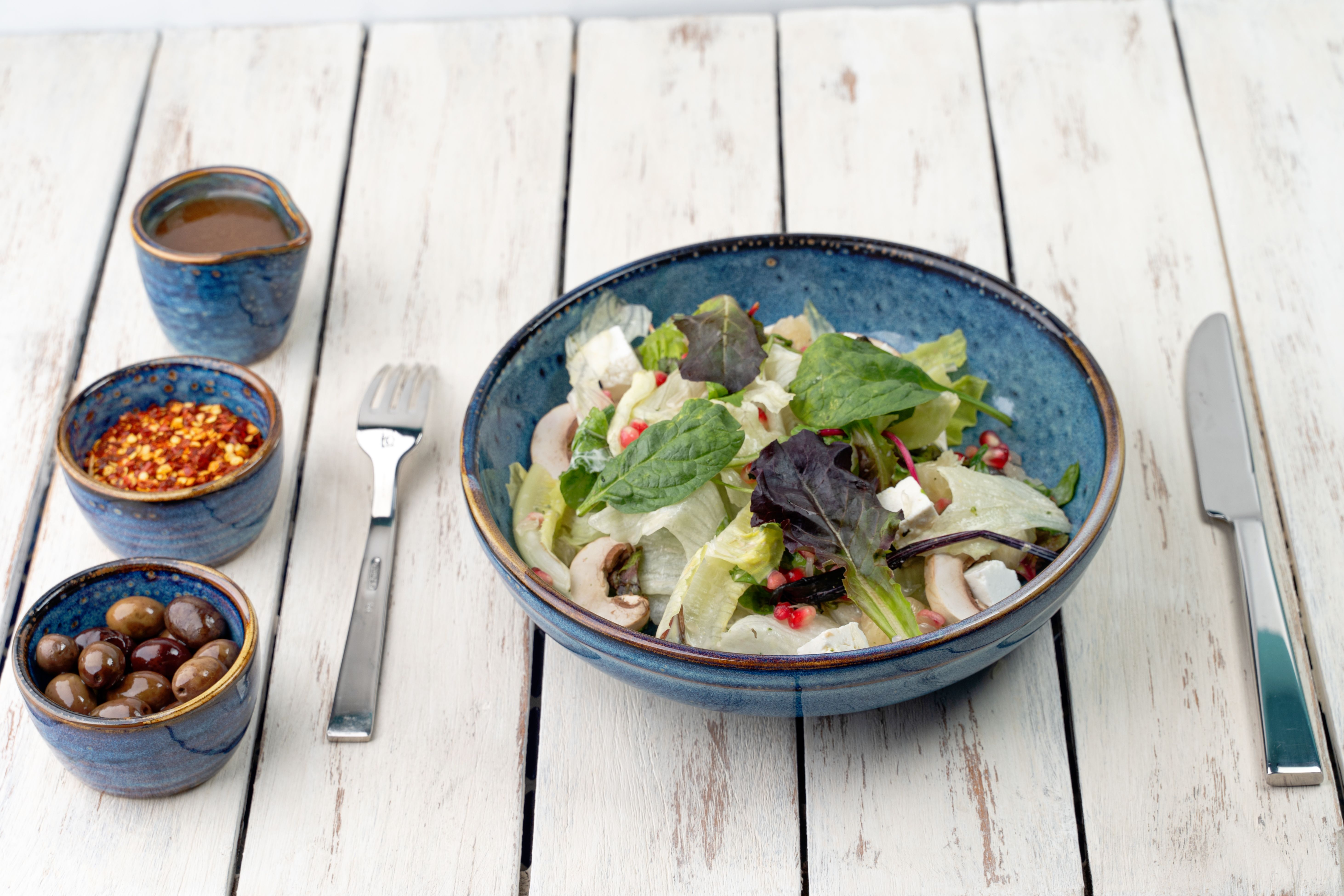 Charred Greek Salad with Shaved Parmesan