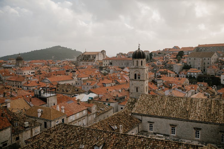 Classic Buildings In Residential District Of City