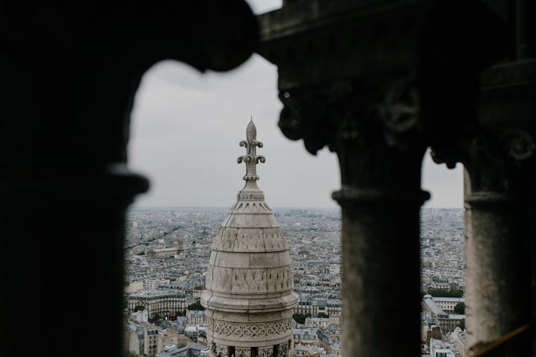 High Cupola With Spire In Old City