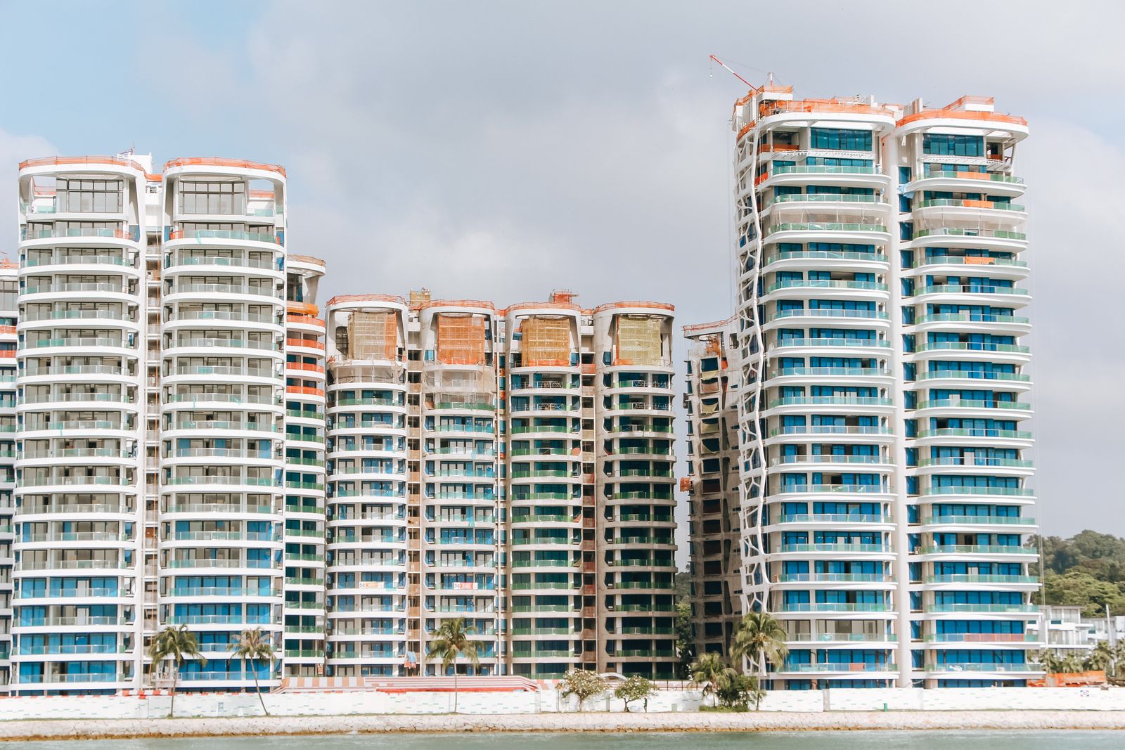Waterfront condominium buildings