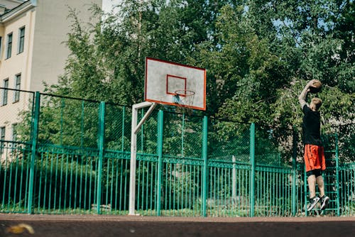 Man Playing Basketball