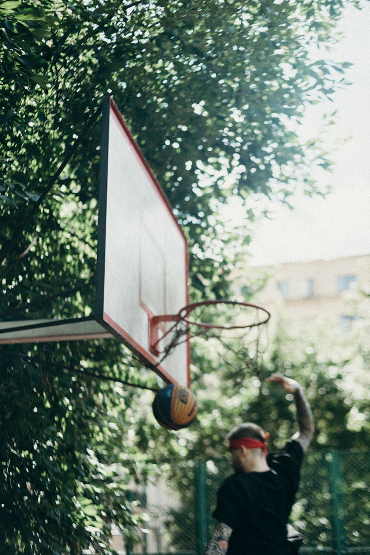 Man Playing Basketball 