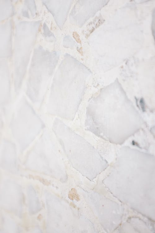 Close-up of a White Stone Wall 