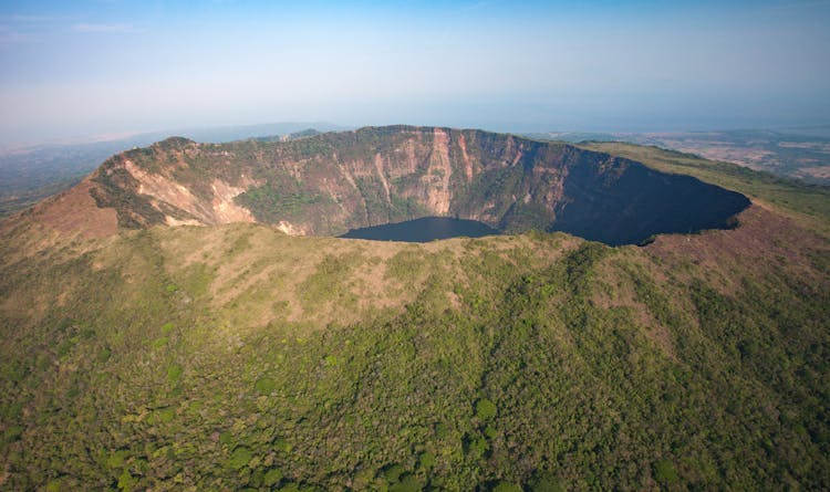 Aerial View Of A Caldera