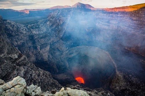 Gratis lagerfoto af aktiv vulkan, bjerg, flamme