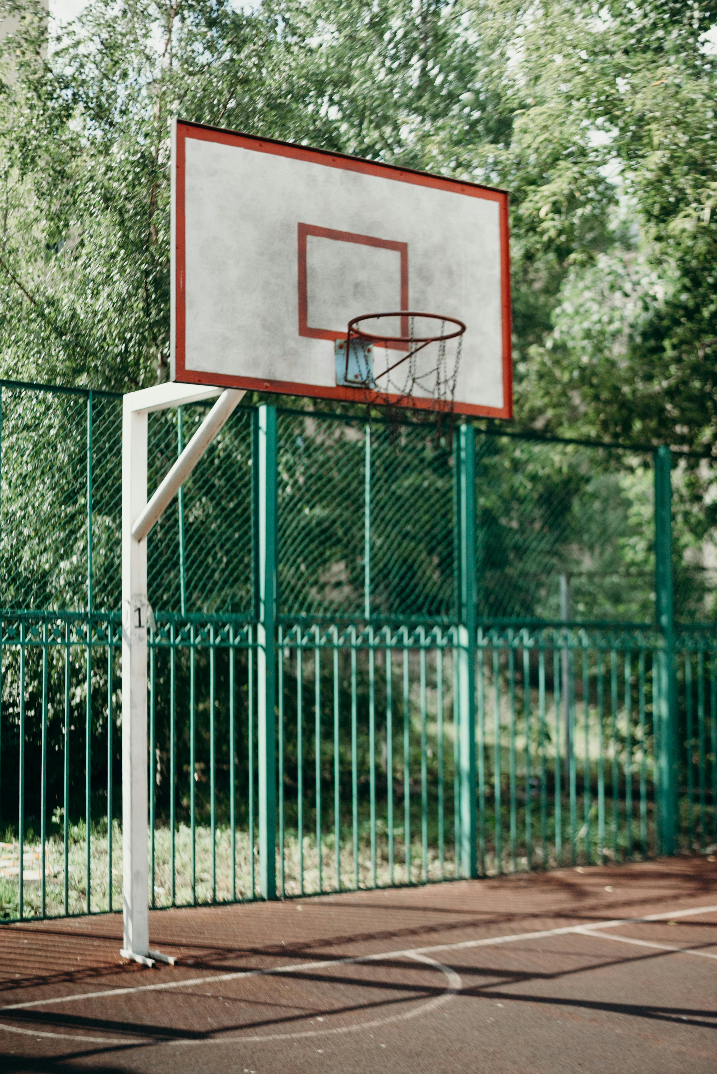 a white basketball ring