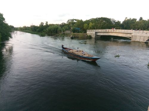 Free stock photo of boat, bridge, river Stock Photo
