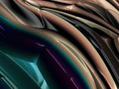 A Multi Colored Shiny Abstract Painting in Close-up