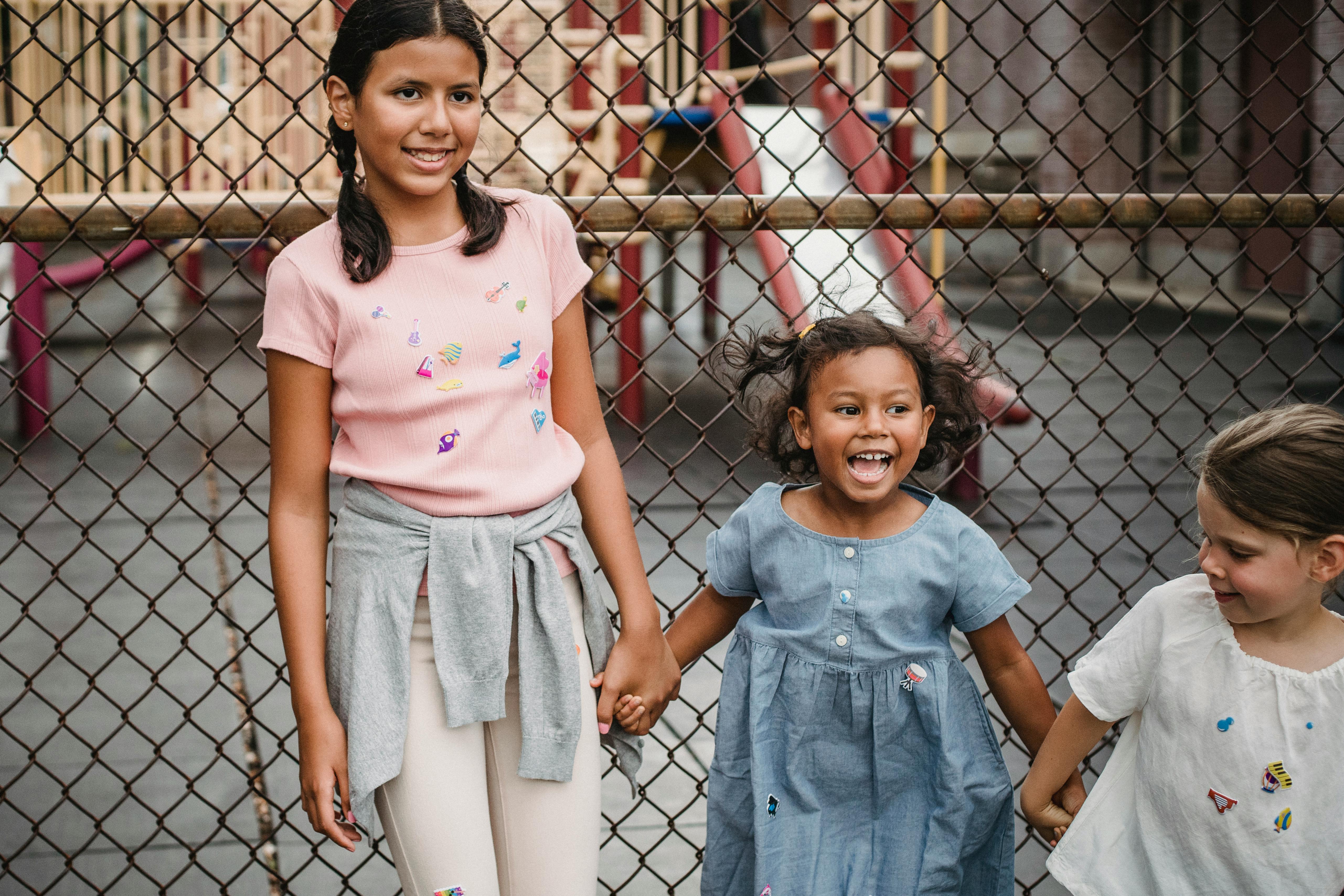 children holding hands