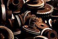 Close-up Photo of Rusty Gears