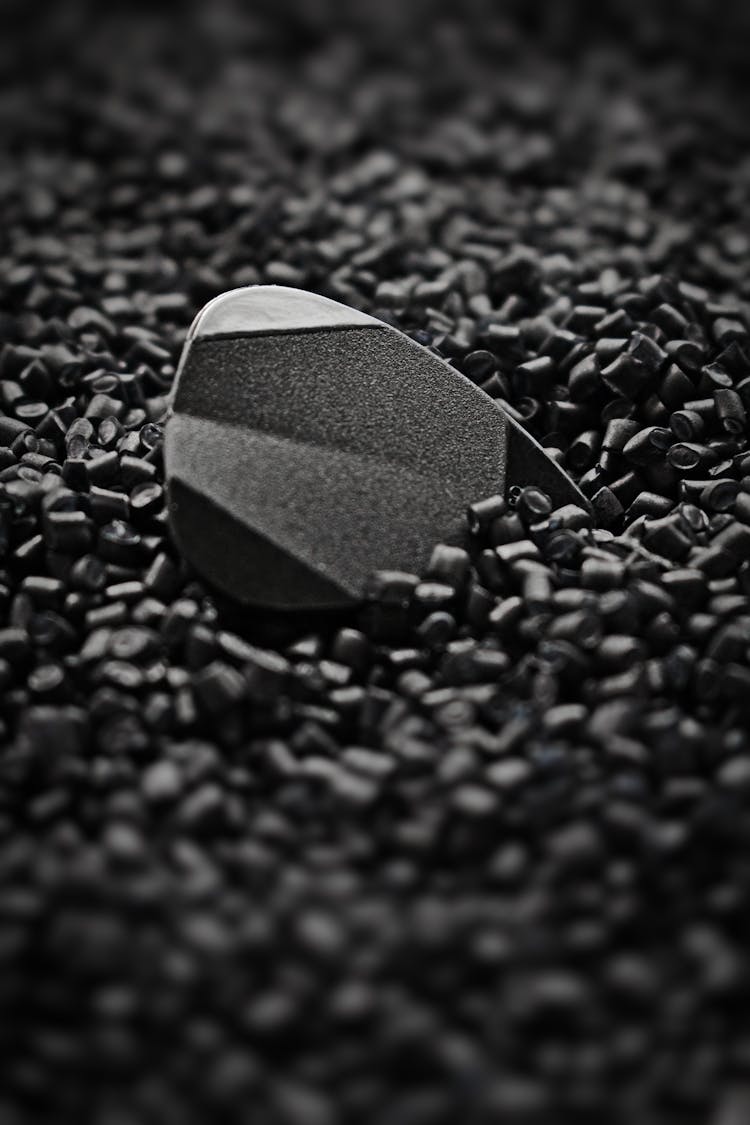 Black And White Steel Guitar Pick