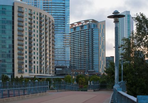 Free Captivating view of Austin's urban skyline, featuring modern high-rise architecture at dusk. Stock Photo