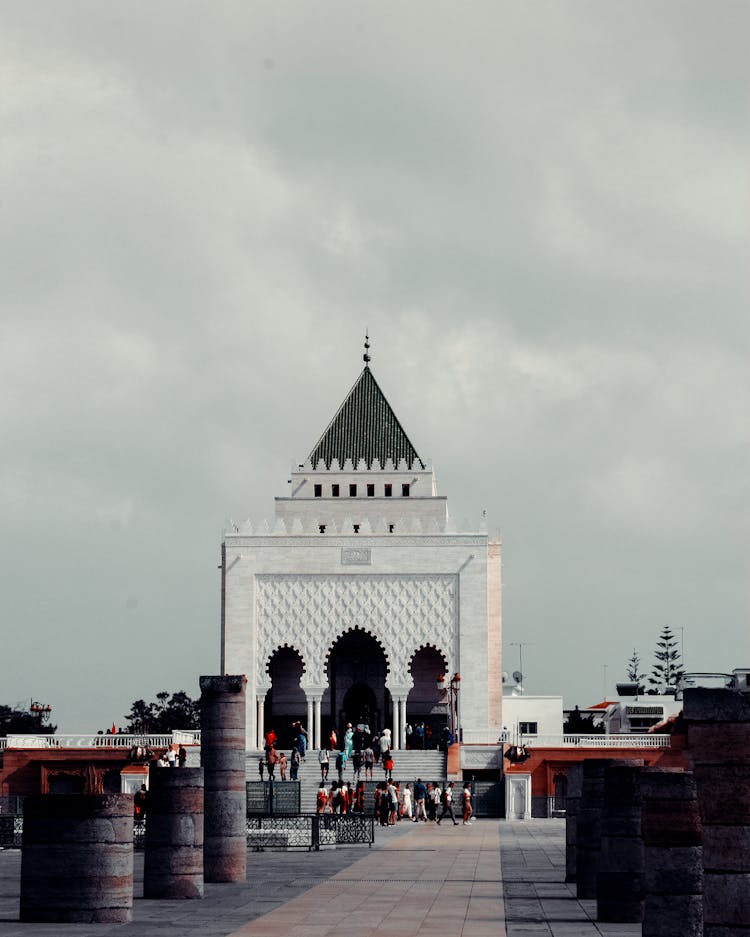 Tourists At The Mausoleum Of Mahammed V