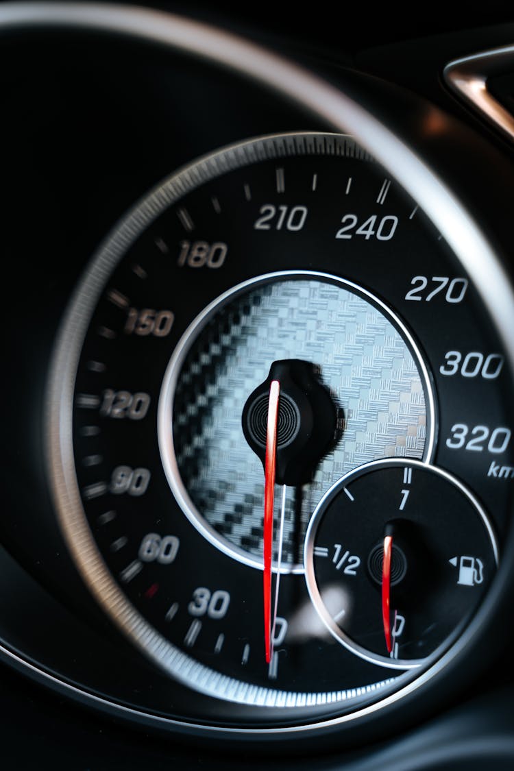 A Speedometer And Fuel Gauge