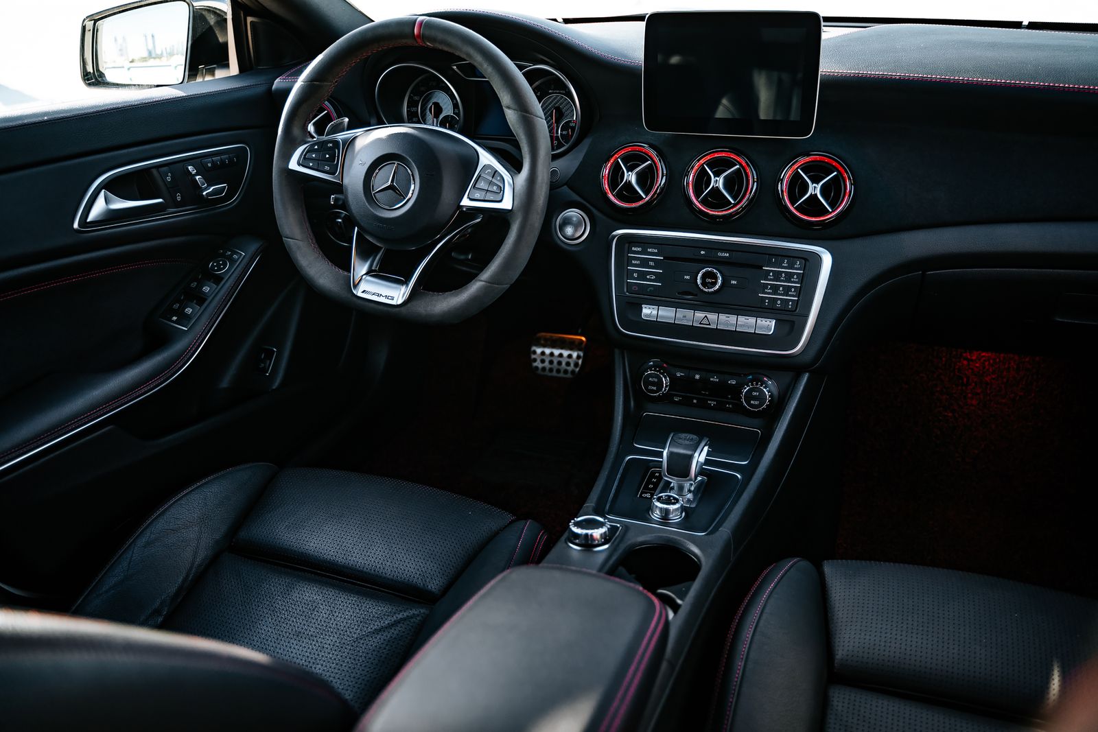 Luxury car interior detail