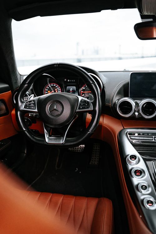 Free High-end Mercedes Benz dashboard showcasing luxury features and design. Stock Photo