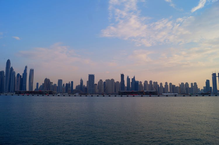 The Dubai Skyline During Sunset