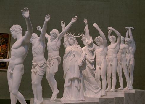 The European Thousand-Armed Classical Sculpture by Xu Zhen