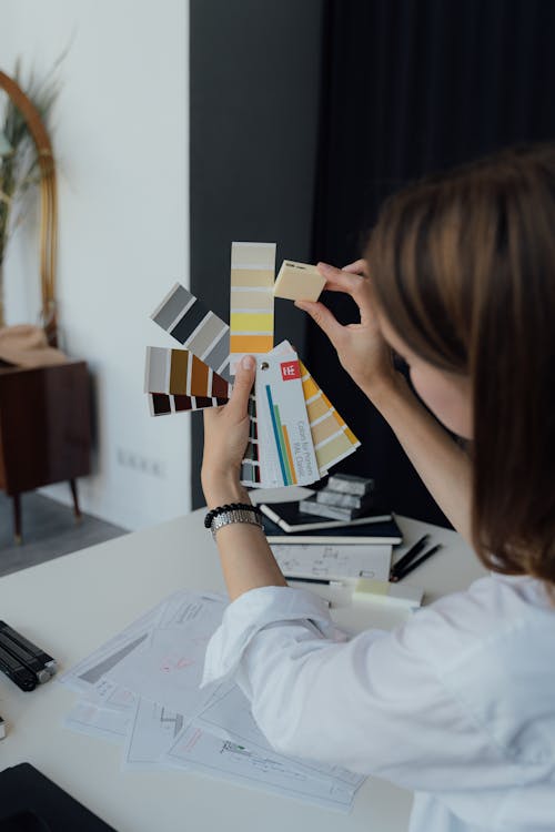 Interior Designer looking at Color Pallete 