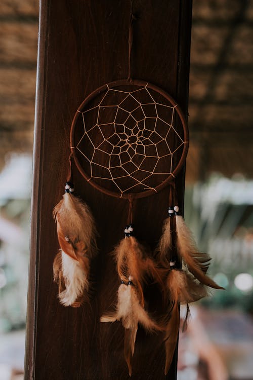 Free Close-up Photo of a Hanging Dreamcatcher Stock Photo