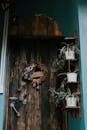 Wreath on Wooden Door