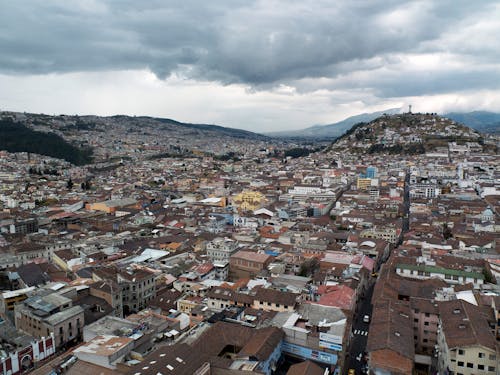 Free Historic Center of Quito Panorama Stock Photo