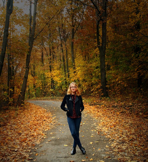 Free stock photo of autumn mood forest, blonde, blonde hair