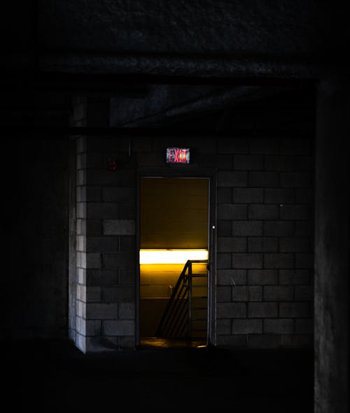 Free Lights in a Staircase in a Building Stock Photo