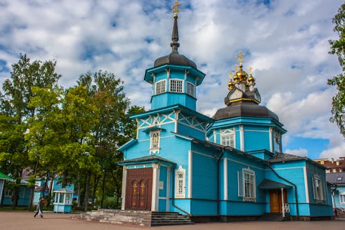 Kostnadsfri bild av arkitektur, blå, blå kyrka