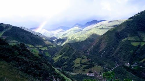 Foto stok gratis arcoiris, montañas, naturaleza